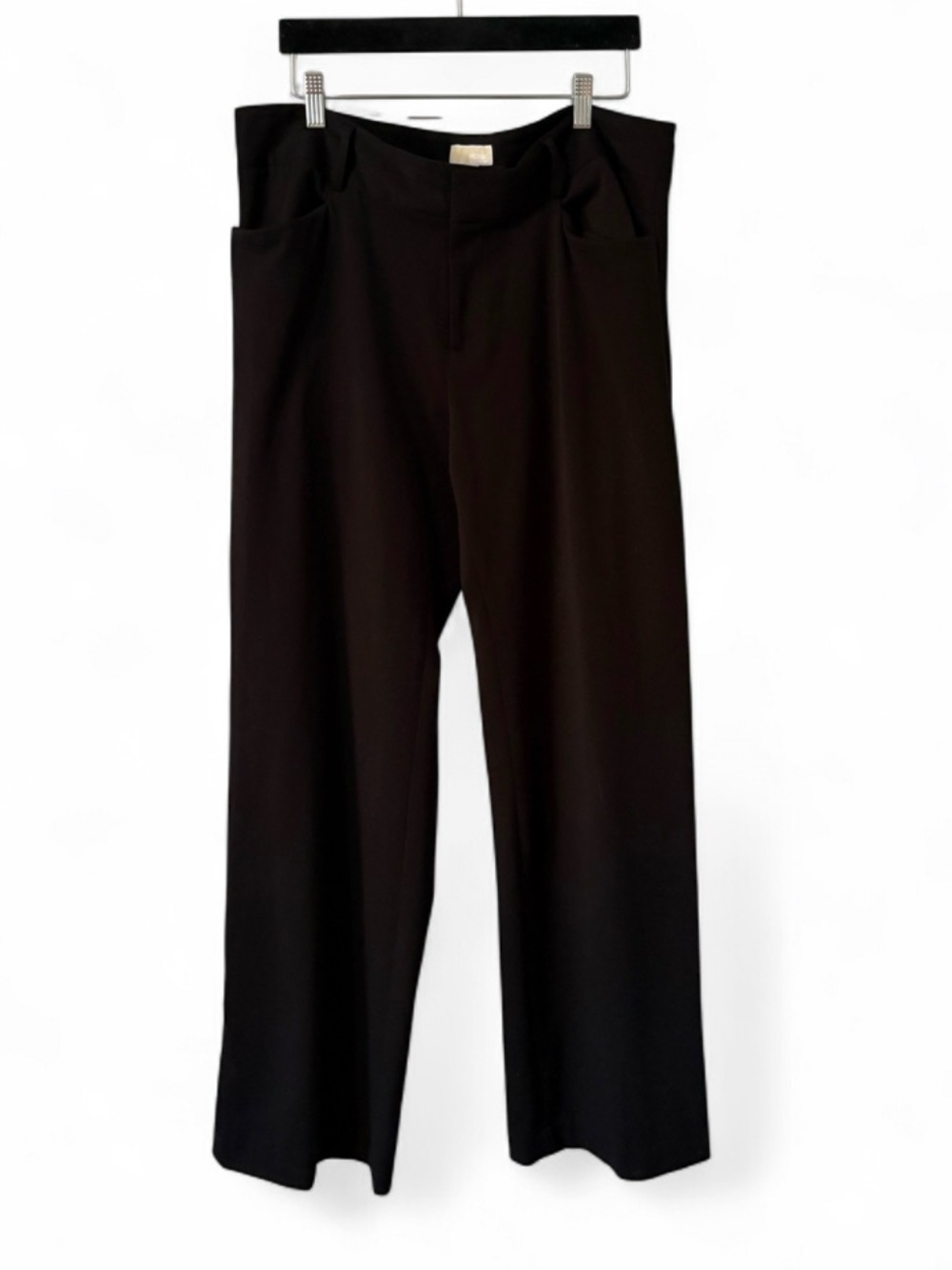 MICHAEL Michael Kors Y2K Black Wide Leg Trouser Dress Work Pants Size 12